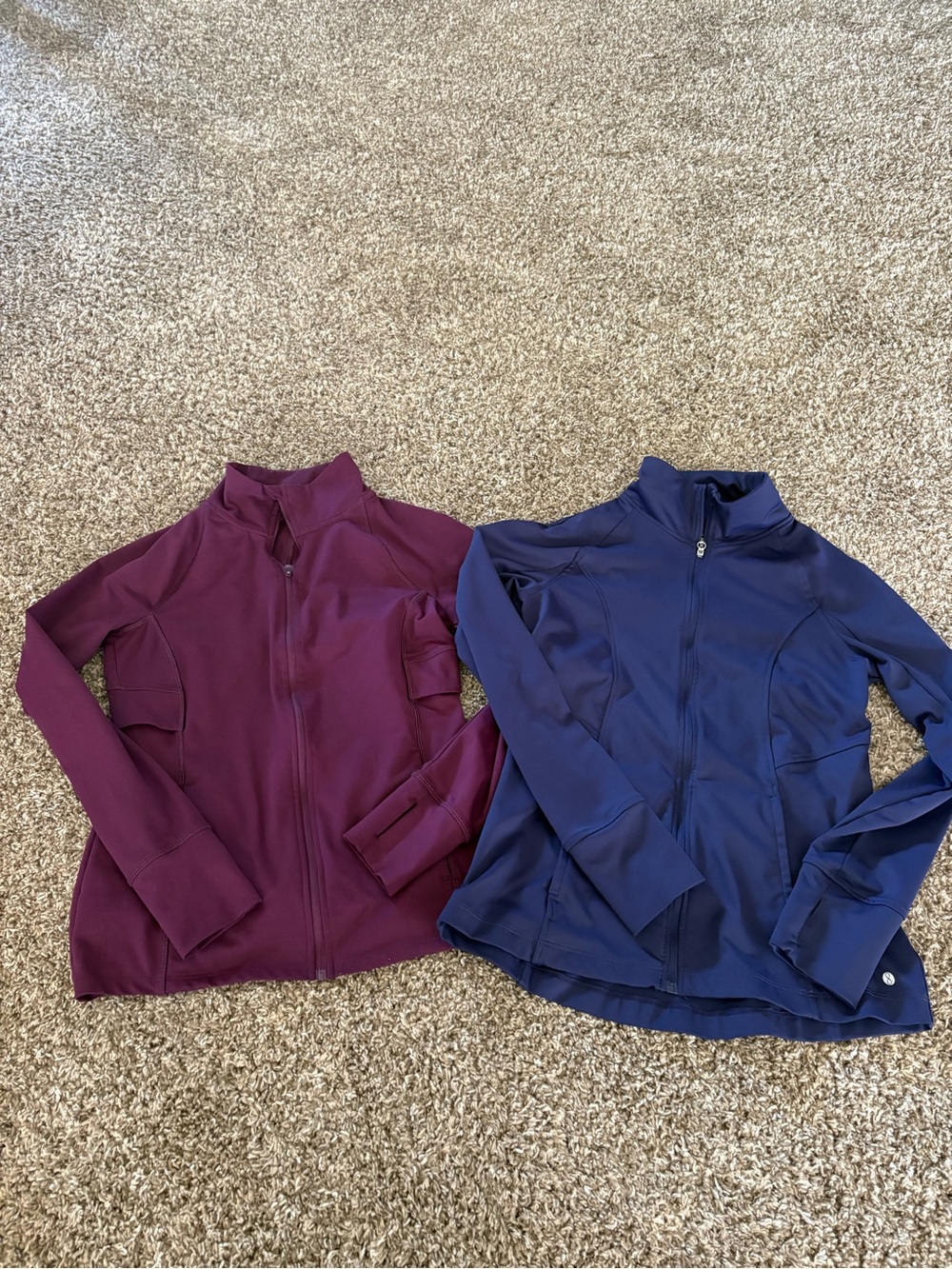 Women’s Full-Zip Jackets - Plum and Navy